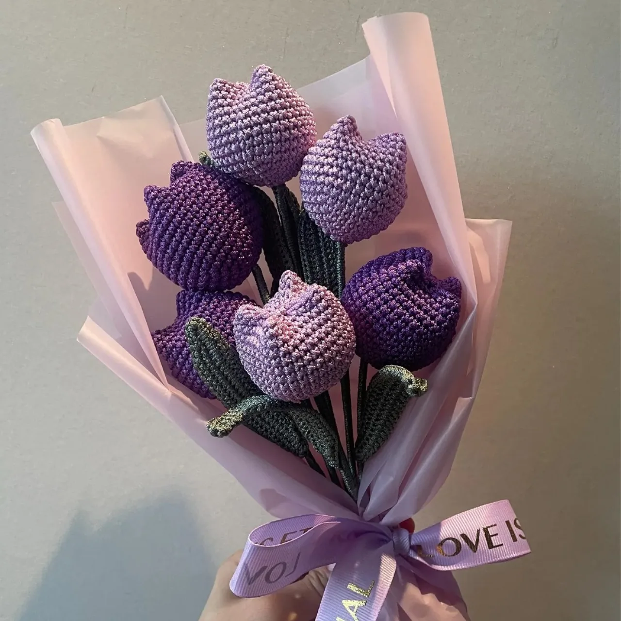 Amethyst Tulips - كروشيه يدوي فاخر من متجر فيرولا