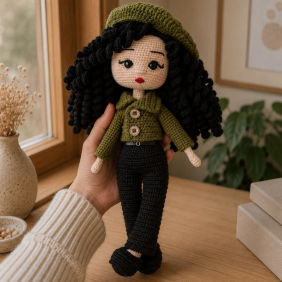 Curly Hair Fashion Doll
